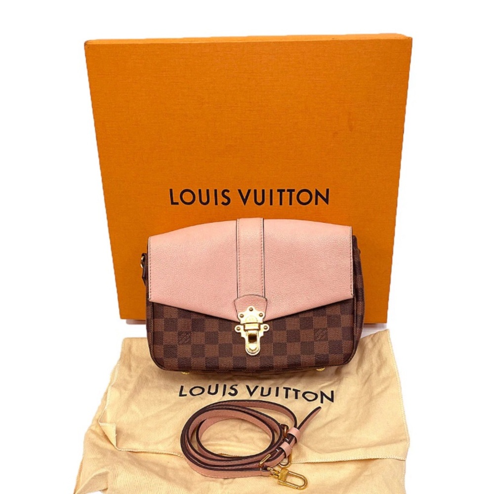 AUTHENTIC LOUIS VUITTON CLAPTON DAMIER EBENE MAGNOLIA CROSSBODY